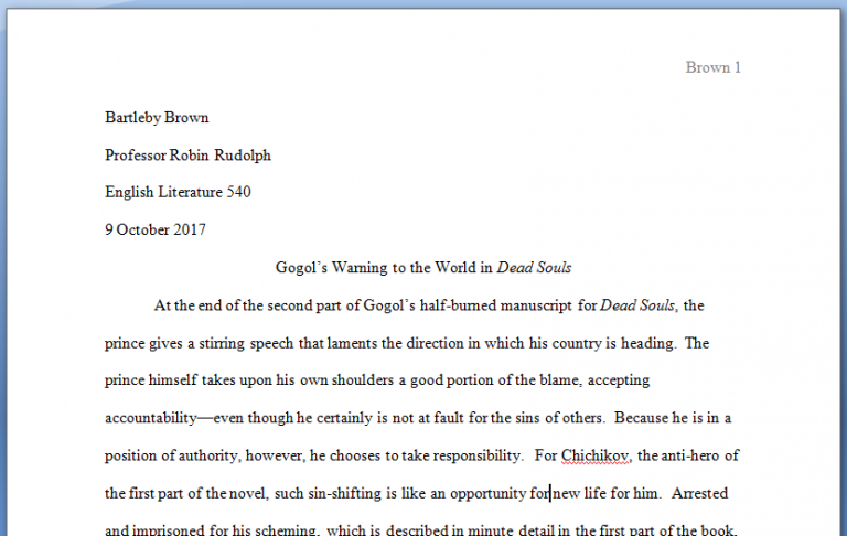 mla underline essay title