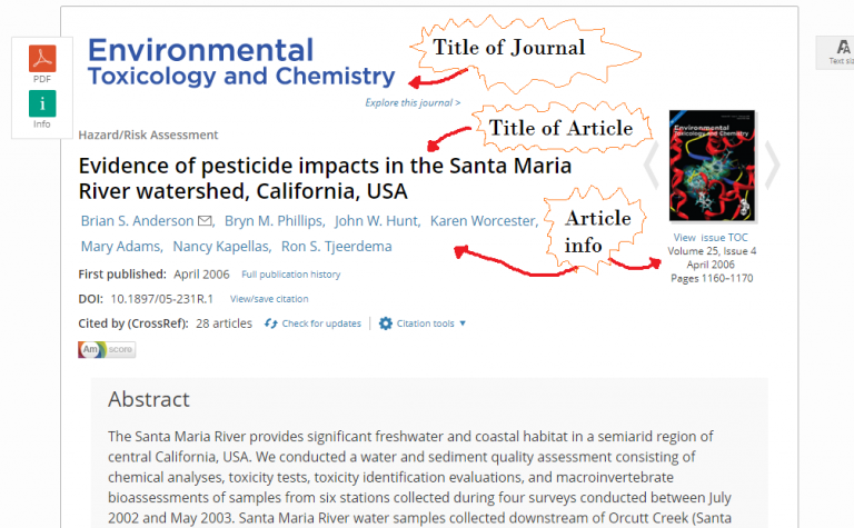 Cite a Journal Article in APA Format